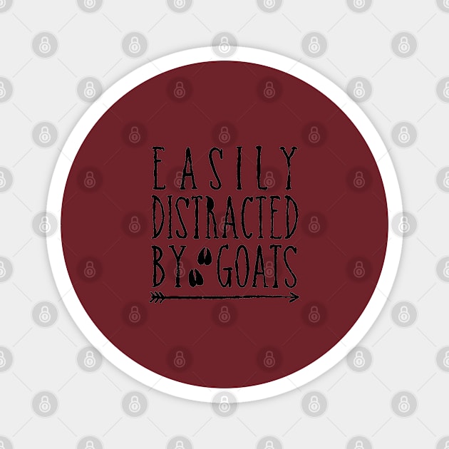 Easily Distracted By Goats Shirt Magnet by florya